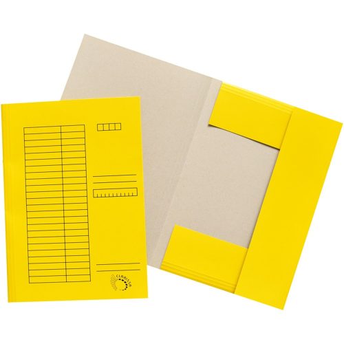 Iratgyűjtő, pólyás dosszié A4, 230g. karton, Bluering®, sárga